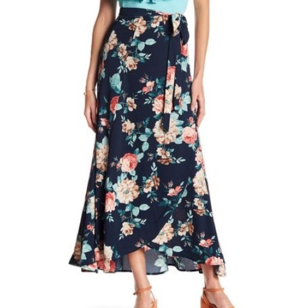 Boho Floral Wrap Skirt